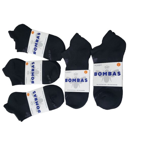 Bombas ankle socks tech ankle 5 pairs women/men sz large honeycomb cushion black - Picture 1 of 11
